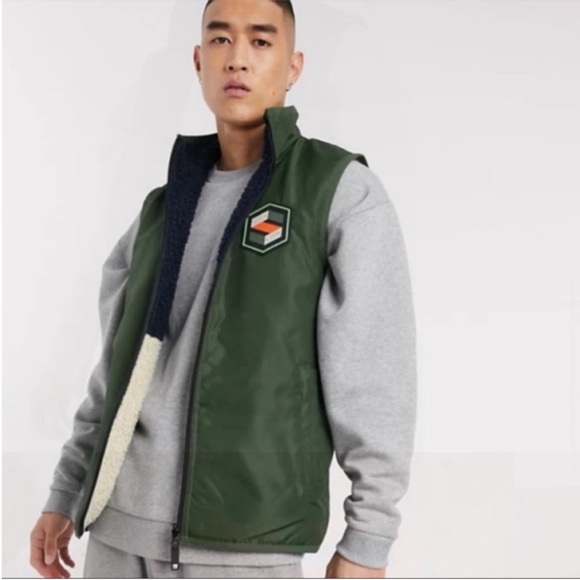 NWT Scotch & Soda Reversible Sherpa Vest - Picture 3 of 15